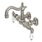 Kingston Brass CA1003T8 3-3/8" Tub Wall Mount Clawfoot Tub Faucet, Brushed Nickel CA1003T8 - alternate 1